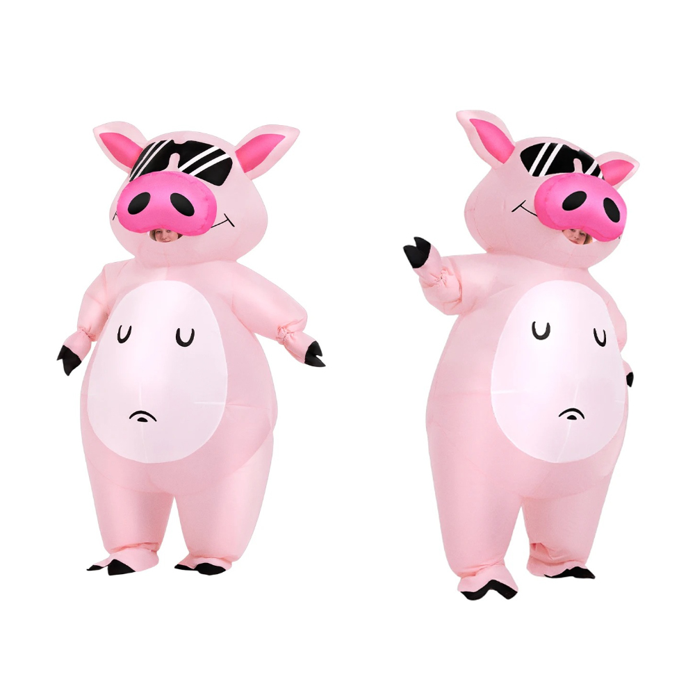 漫画動物子豚のインフレータブルコスチューム アニメピンクスー - Suits のレビューと価格