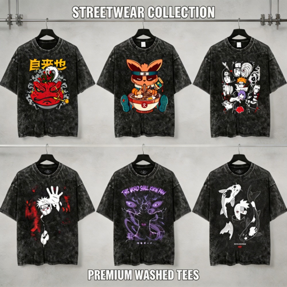 ディストレス加工Tシャツ ナルト メンズ＆レディース アシッ - Acid Wash Vintage Graphic T Shirt のレビューと価格
