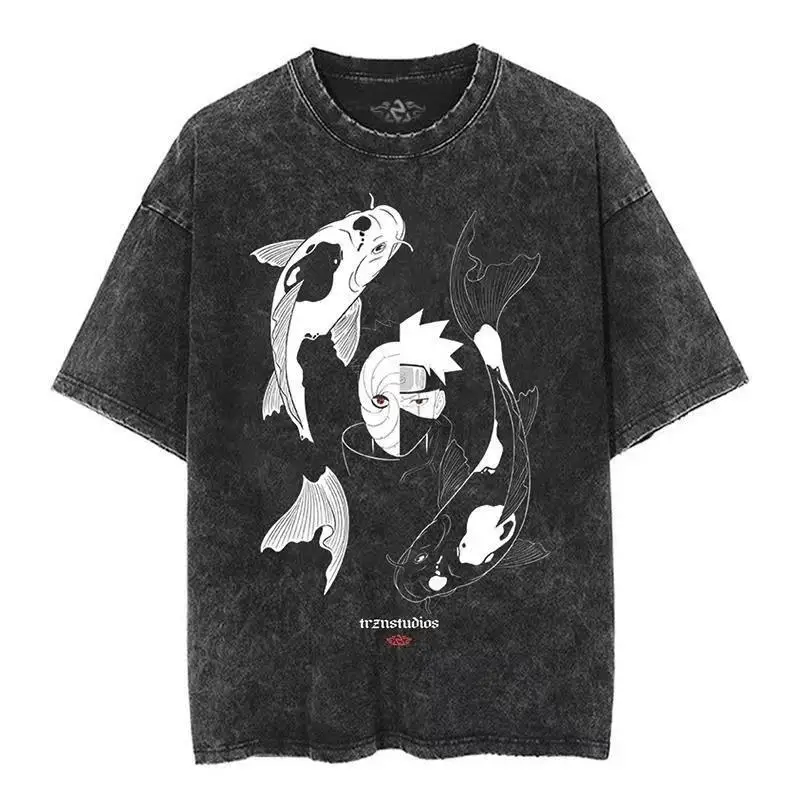 ディストレス加工Tシャツ ナルト メンズ＆レディース アシッ - Acid Wash Vintage Graphic T Shirt のレビューと価格