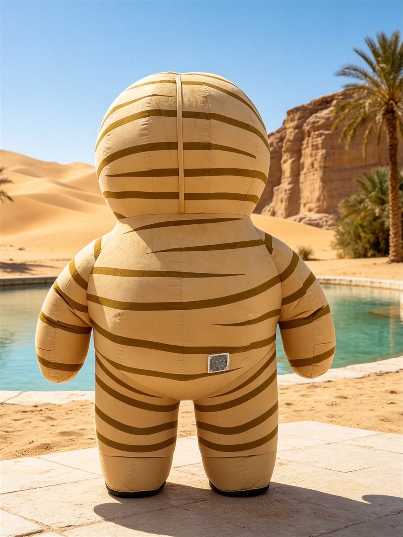 空気で膨らませるタイプのミイラコスチューム。マスコットパレー - Suits のレビューと価格