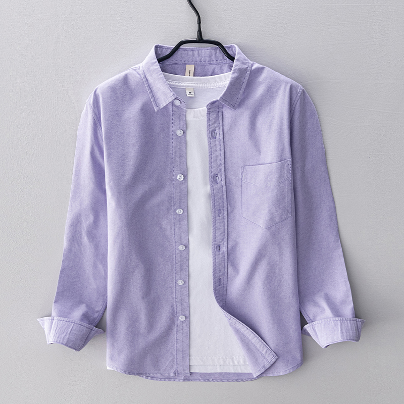 メンズ長袖コットンシャツ,新スタイル,快適でシンプルなカジュ - Oxford Cotton Casual Shirt Business のレビューと価格