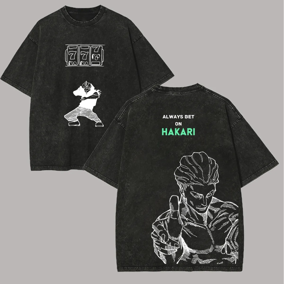 呪術廻戦 ハカリ Tシャツ オールウェイズ・ベット・オン・ハ - Acid Wash Vintage Graphic T Shirt のレビューと価格